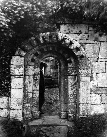 The carved doorway at Inchagoill in County Galway.
