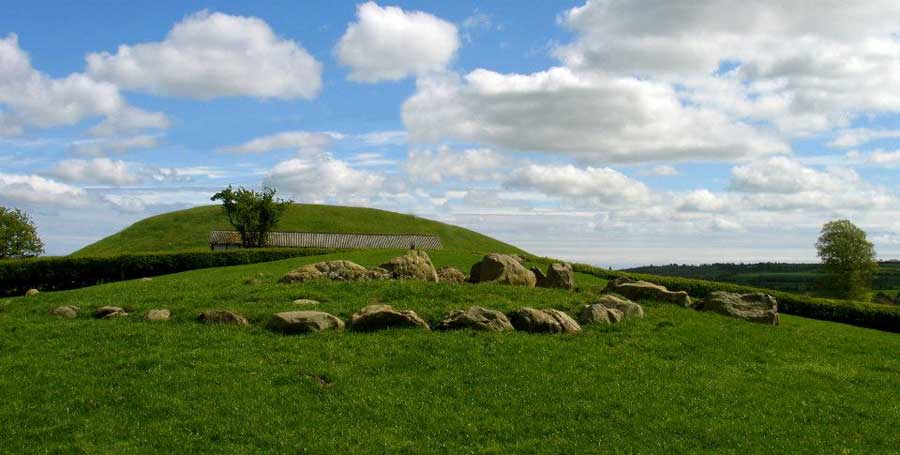 The
    inner kerb of Site K at Newgrange.