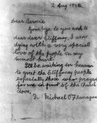 Fr. O'Flanagan's last letter, August 1942
