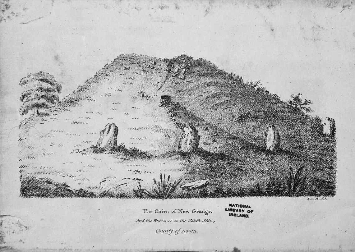 Newgrange from an old engraving.