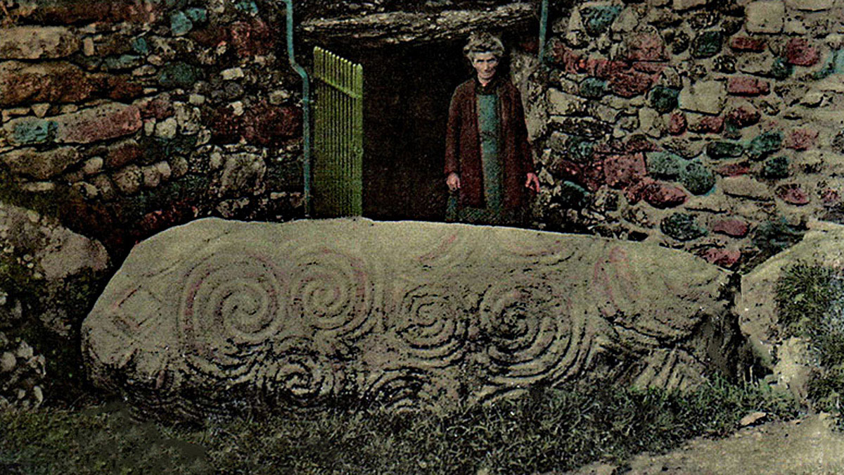 Mrs. Ann Hickey at Newgrange.