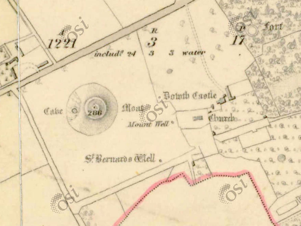 OS map of Dowth, 1837.