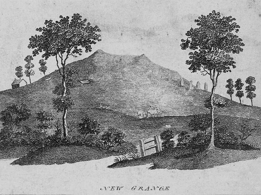 An early illustration of Newgrange from Ledwich, 1790.