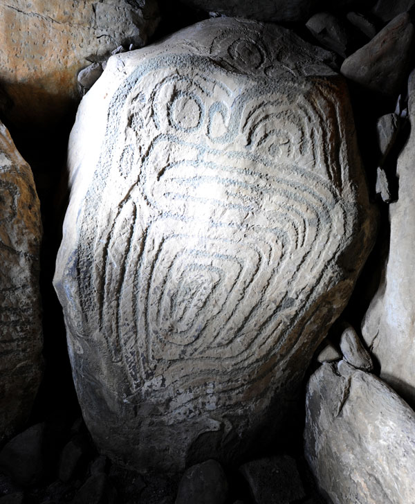 Carved stone in Knowth.