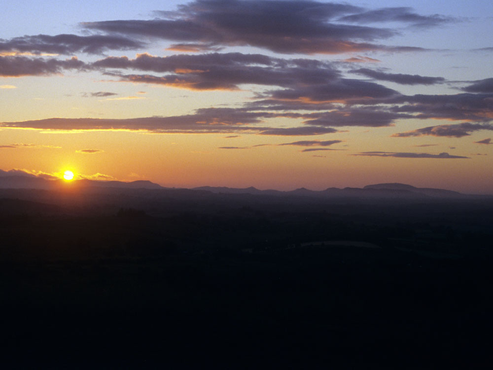 Sunset about one week from midsummer viewed from Carrowkeel.