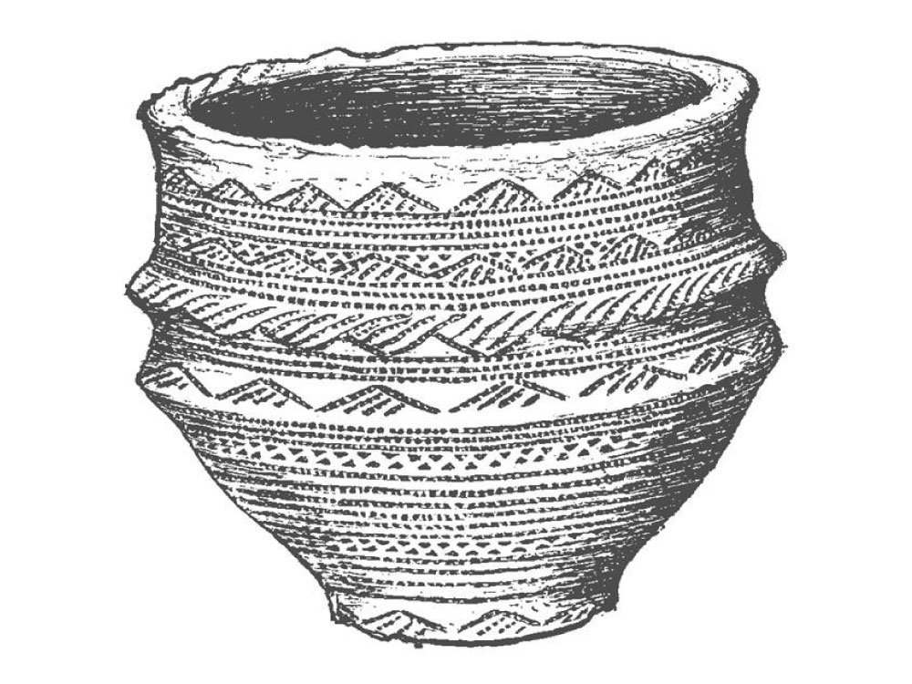 Bronze age food vessel.