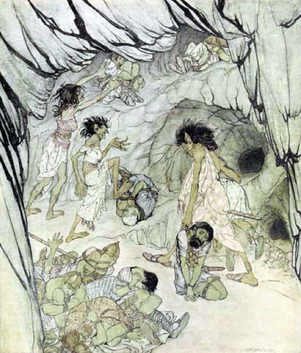 Illustration by Arthur Rackham.