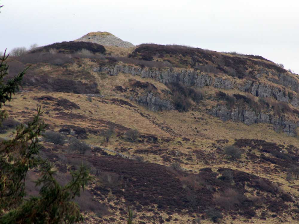 The view of Cairn B from Threen cairn.