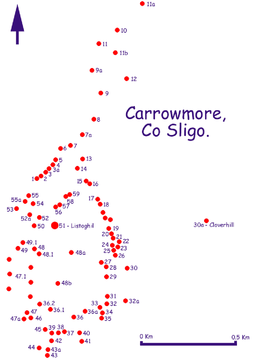 clickable map of Carrowmore