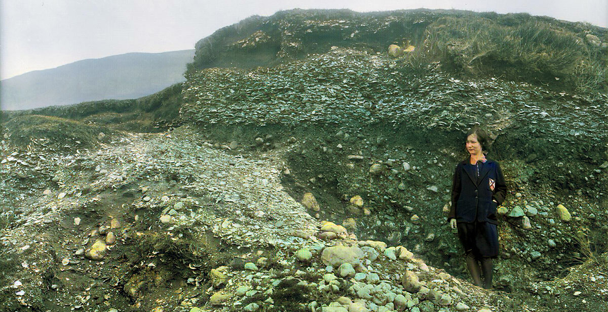 Bronze-age shell middens at Culleenamore photographed by Robert Welch around 1896.
