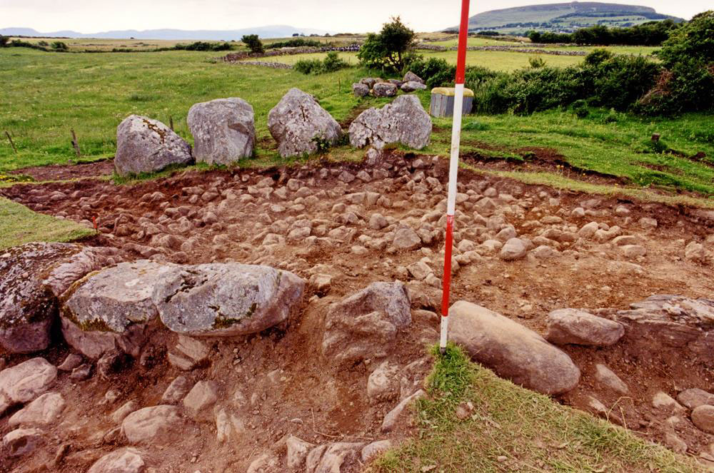 Circle 19 at Carrowmore during excavations in 1997.