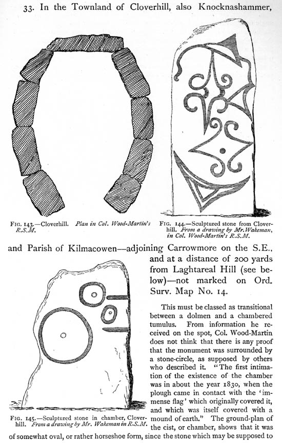 A page on Cloverhill from Borlase's Dolmens of Ireland, 1895.