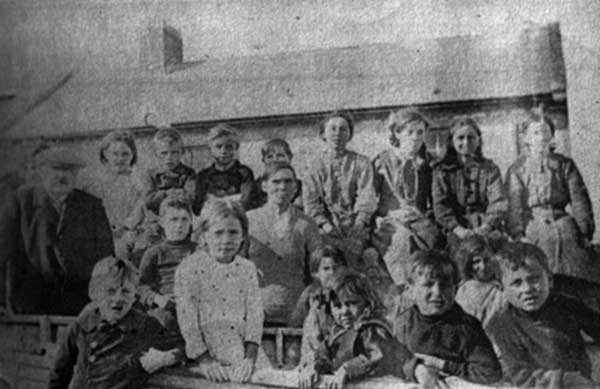 A school inspection on Inishmurray in 1920.