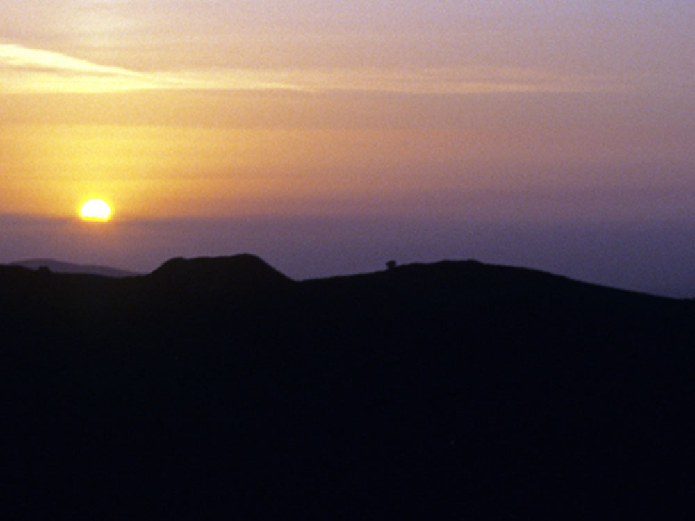 Equinox sunset from Cairn N