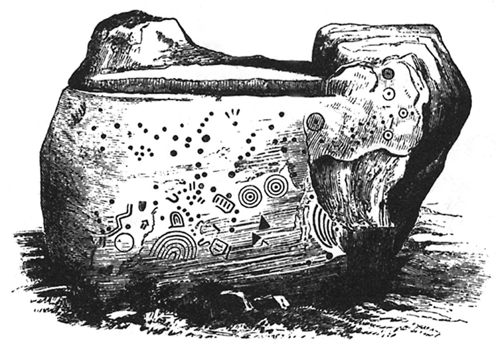 Conwell's engraving of the Hag's Chair 