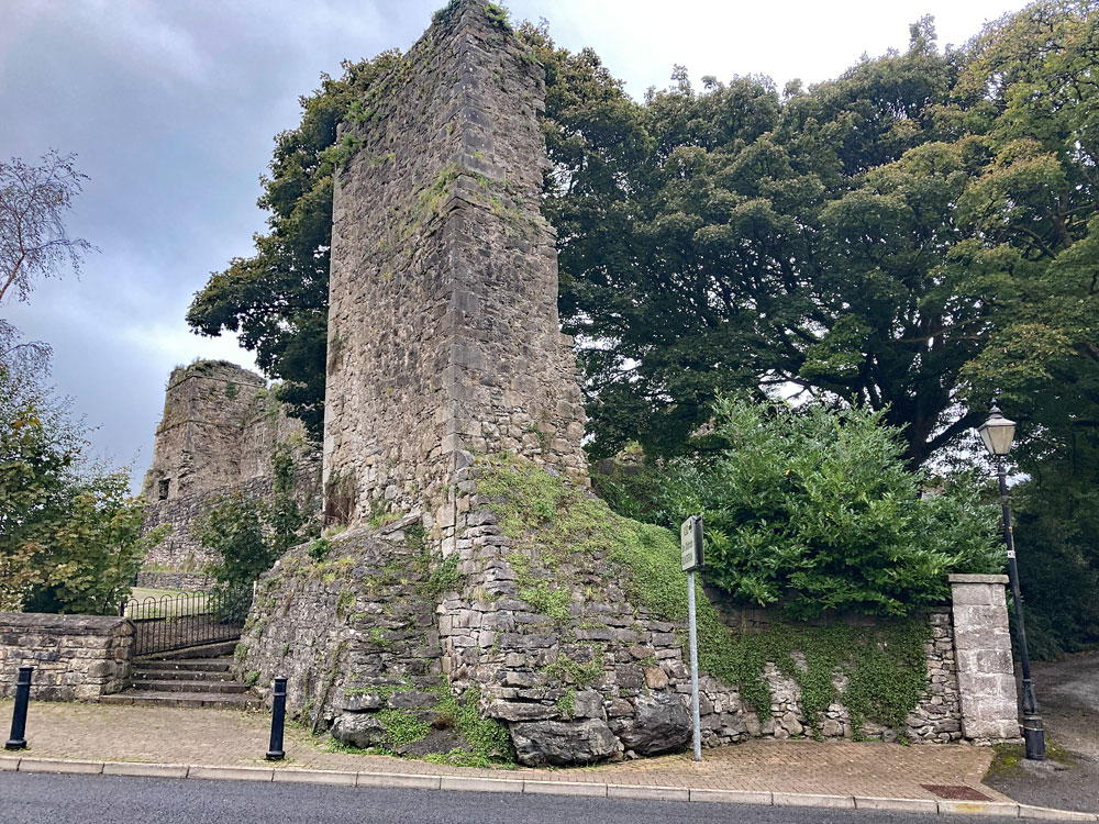 The ruined Manorhamilton castle.