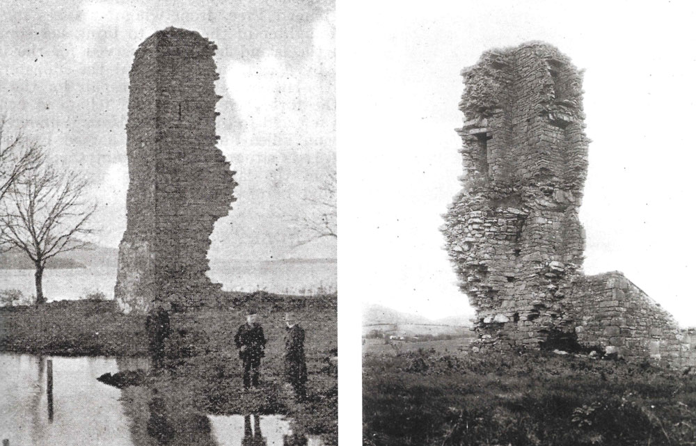 Two images of the now destroyed Duroy castle.