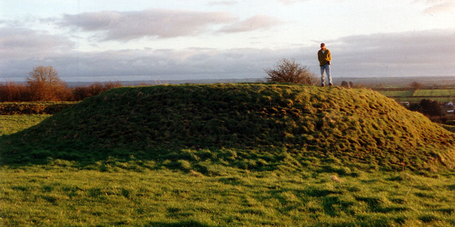 Ceremonial mound within the earthworks at Rathra, a massive multi-valliate enclosure a few kilometers west of Rathcroghan.