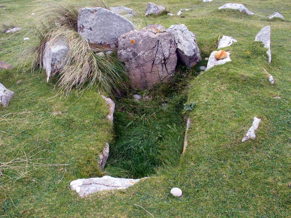 The chamber of the Streedagh wedge monument.