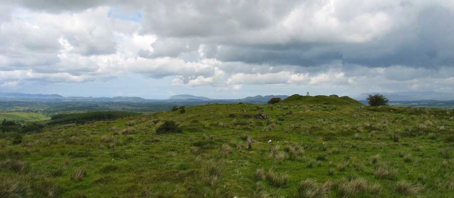 The neolithic cairn, Shee Lugh, perched on the highest point of Moytura.