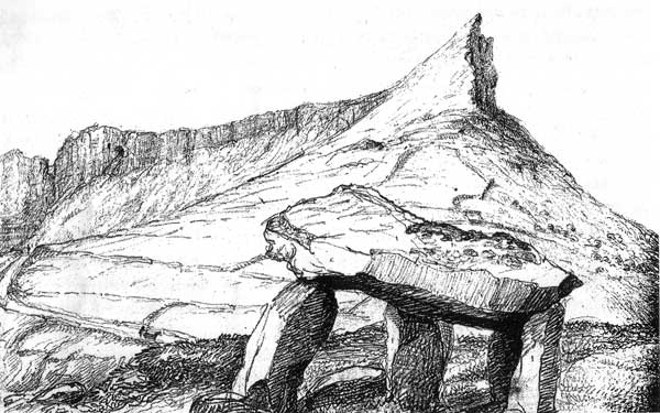 Clough portal dolmen, the Trillick of Ballintrillick in County Sligo was destroyed around 1950.