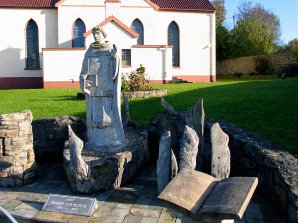 The statue of Columba at Rathcormac, north County Sligo.