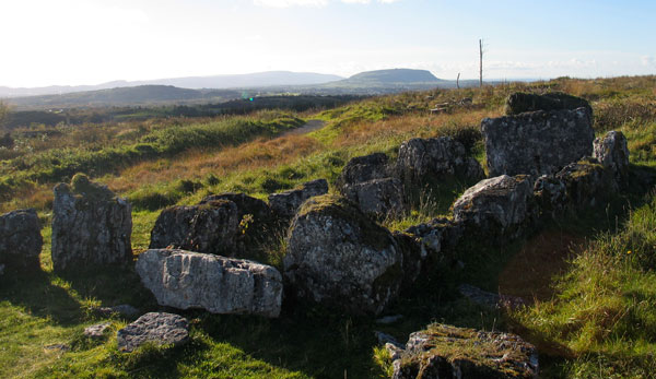 The west chamber at Deerpark court cairn.